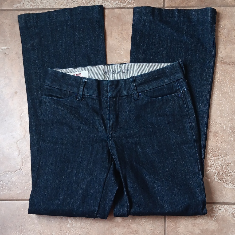 Banana Republic Classic Trouser Petite Jeans Dark Wash Size 0P EUC